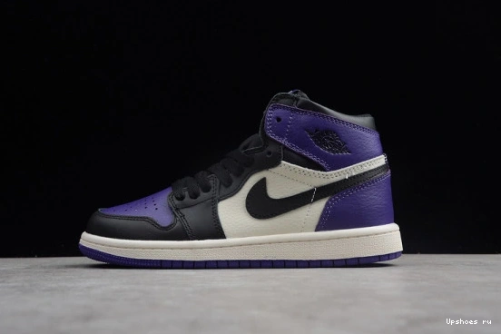 1 Kid 'Court Retro High Air Jordan 555088-501 555088-501 Purple' Kids  OG 0604